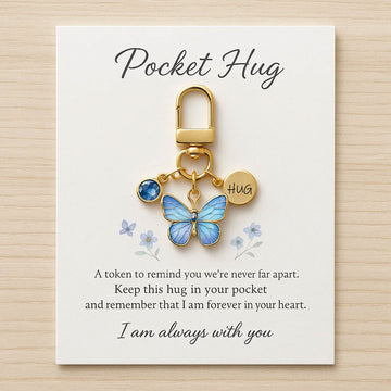 Butterfly Keychain Pocket Hug