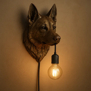 German Shepherd Wall Lamp