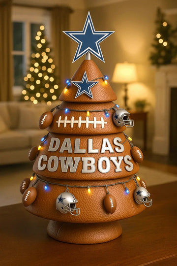 Handcrafted Dallas Cowboys Leather Christmas Tree