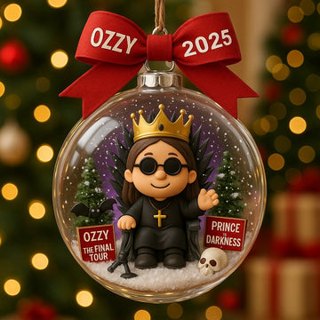 Ozzy Christmas Atmosphere Snow Globe Ornament