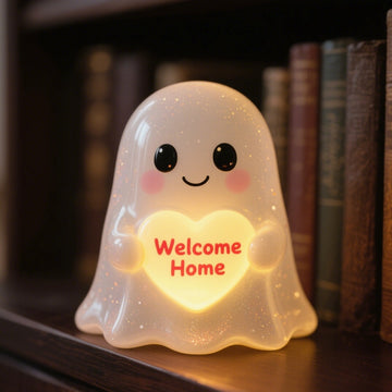 "Welcome Home" Light-Up Ghost — Warm Glow Waiting for You Every Night