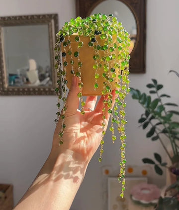 Handmade Pearl String Plant Decoration(Comes with Flower Pot)