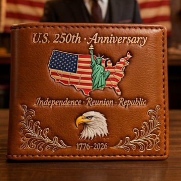 U.S. 250th Anniversary Leather Wallet