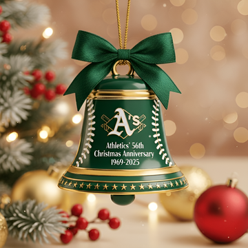 Athletics 56th Anniversary Christmas Bell Ornament