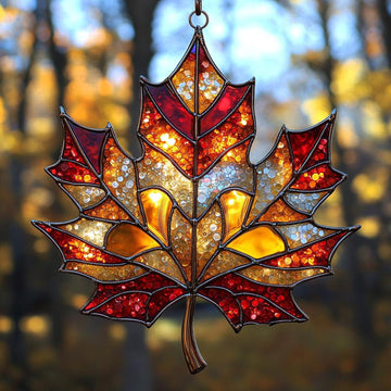 Autumn Maple Suncatcher – Elegant Decorative Art Gift