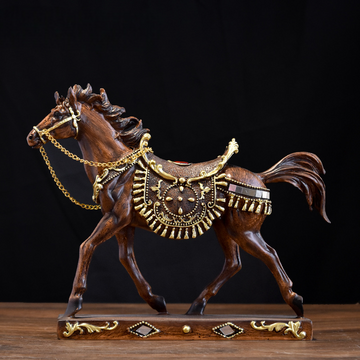Vintage Running Horse Sculpture: Symbol of Power and Prosperity