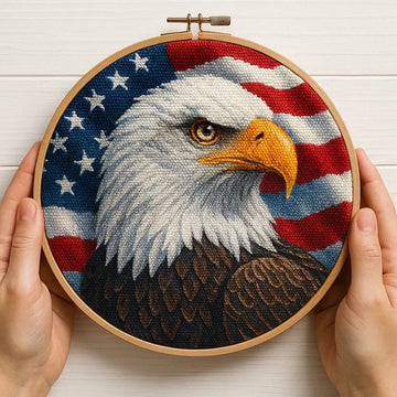 Patriotic Eagle Cross - Stitch Kit