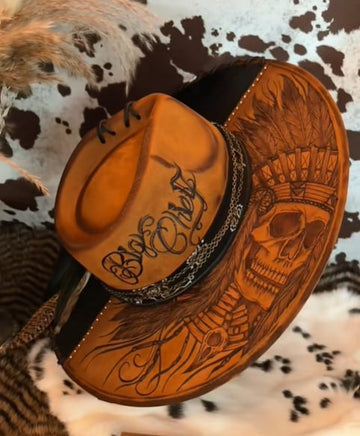 Retro Indian Skull Chief Hat