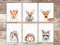 Woodland Animals Nursery Wall Art Prints (Set of 6) - 8x10s