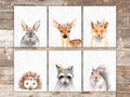 Woodland Animals Nursery Wall Art Prints (Set of 6) - 8x10s