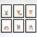 Woodland Animals Nursery Wall Art Prints (Set of 6) - 8x10s