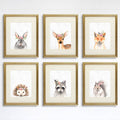 Woodland Animals Nursery Wall Art Prints (Set of 6) - 8x10s