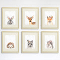 Woodland Animals Nursery Wall Art Prints (Set of 6) - 8x10s