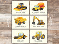 Boys Trucks - Art Prints (Set of 6) - 8x10s | Construction Wall Decor