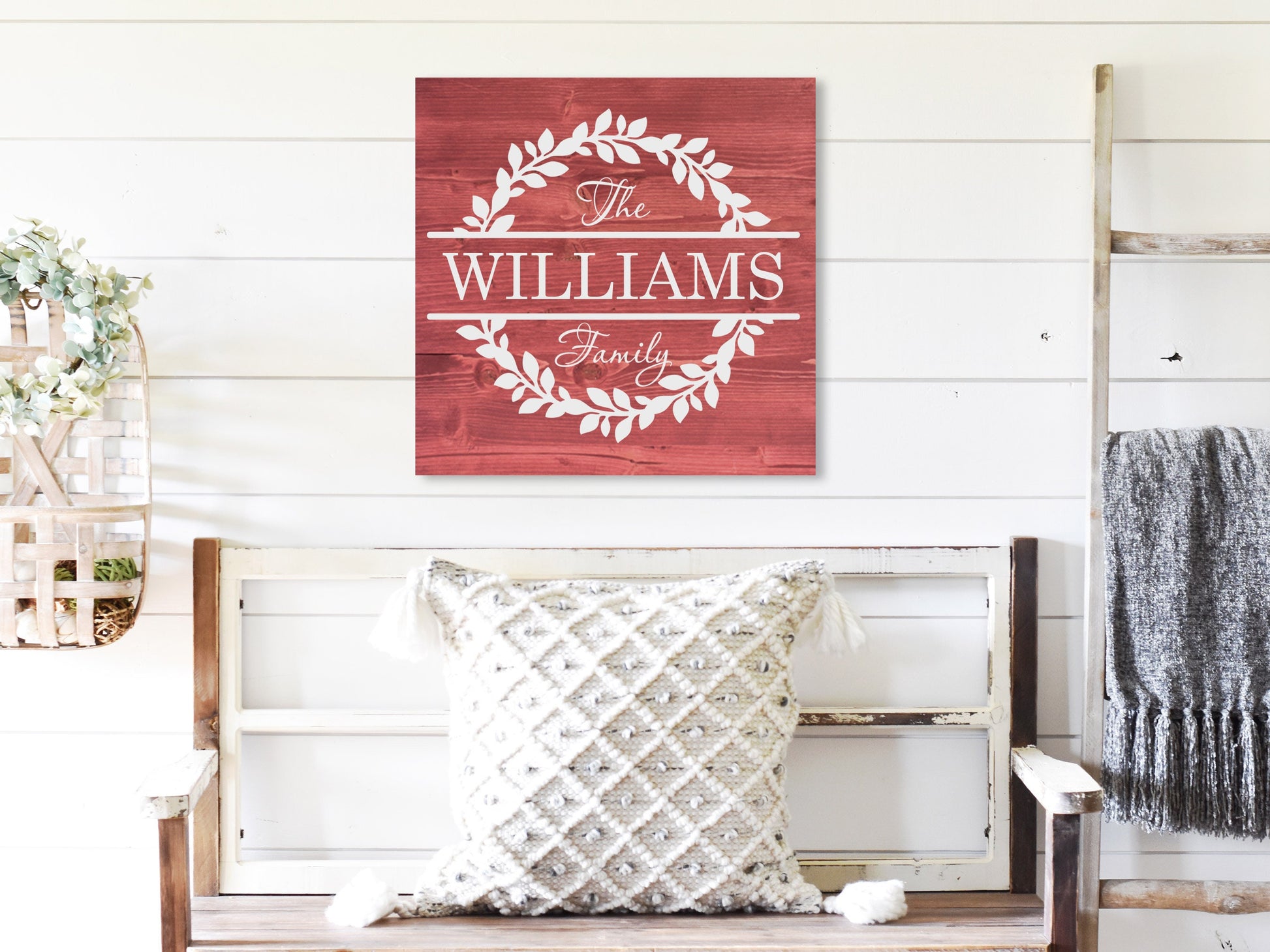 Last Name Wood Sign | Personalized Wooden Sign | Housewarming Gift