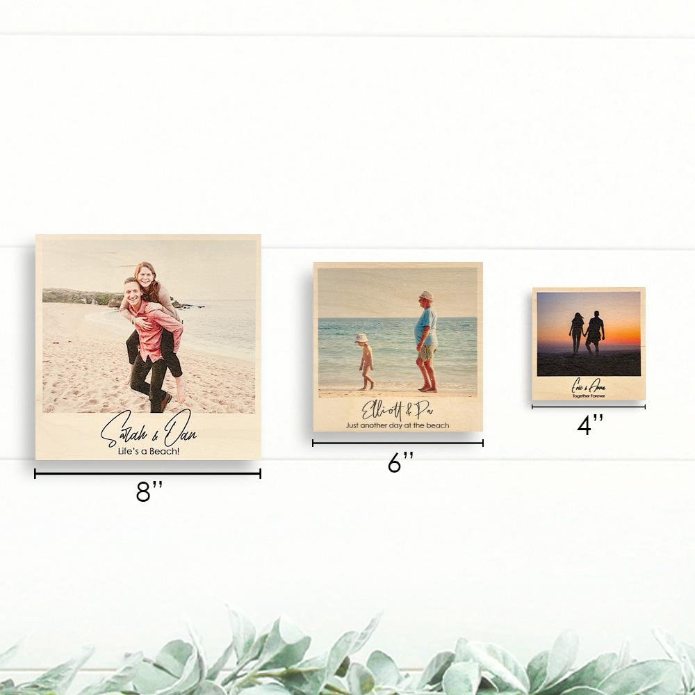 Custom Wood Photo Gift | Personalized Picture Frames | Gifts for Him | Gifts for Dad | Wood Canvas Wall Art | Boyfriend Gifts | Husband Gift