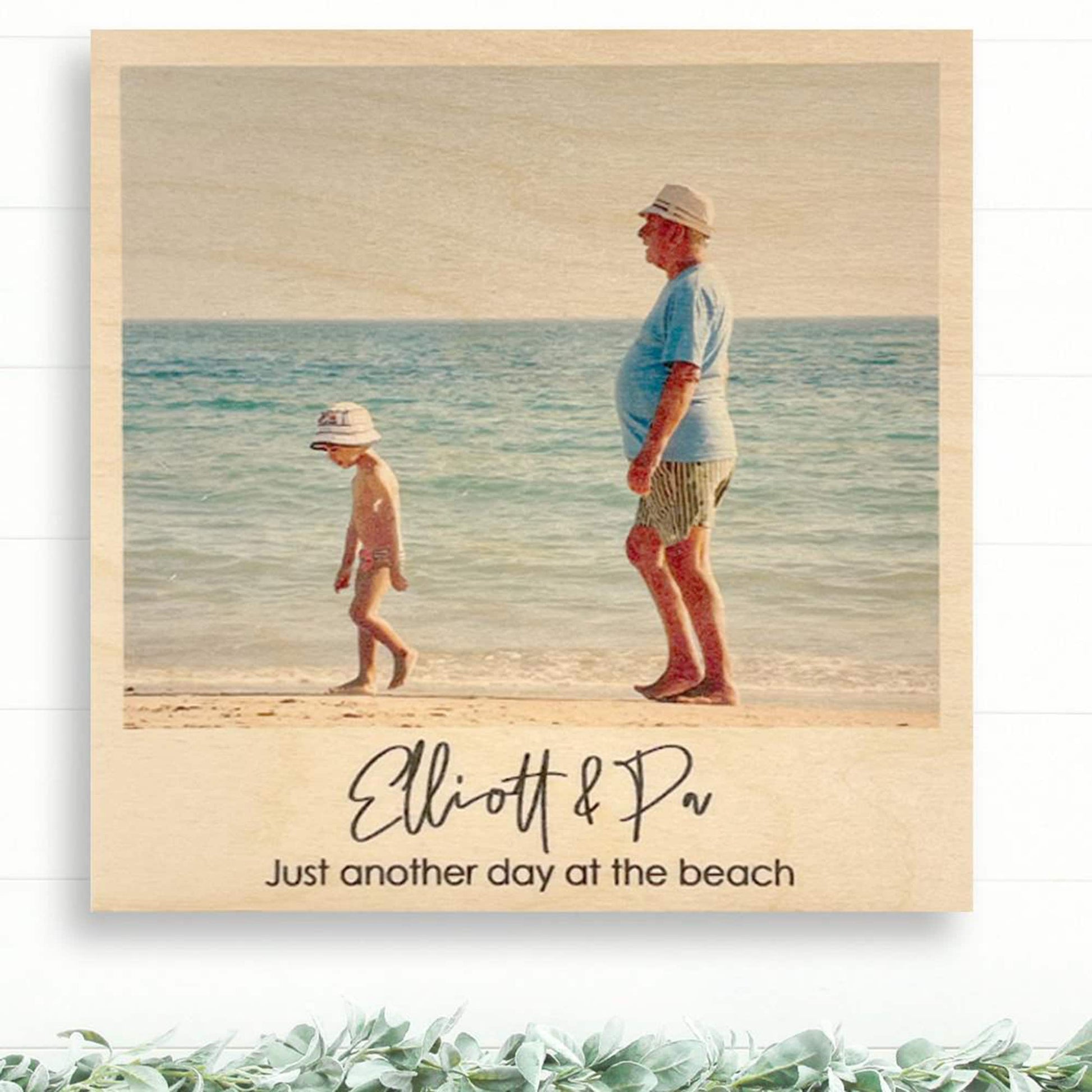 Custom Wood Photo Gift | Personalized Picture Frames | Gifts for Him | Gifts for Dad | Wood Canvas Wall Art | Boyfriend Gifts | Husband Gift