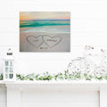 Personalized Lovers' Names Written in Sand on Beach - 16x20 | Wedding Gift, Anniversary Gift, Established Date
