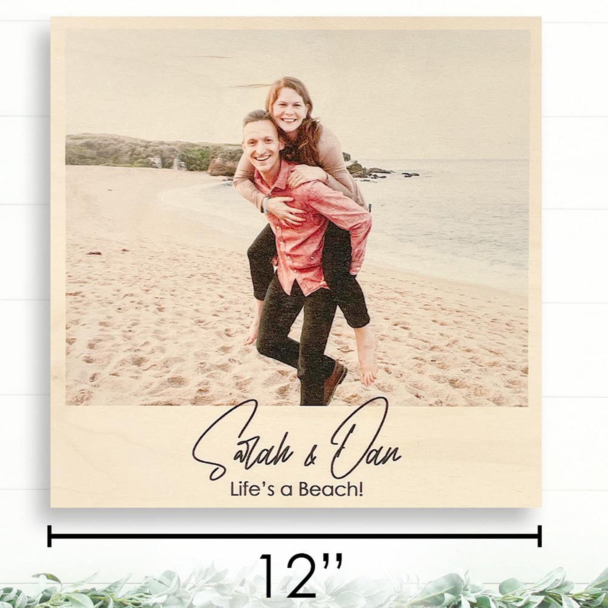 Custom Wood Photo Gift | Personalized Picture Frames | Gifts for Him | Gifts for Dad | Wood Canvas Wall Art | Boyfriend Gifts | Husband Gift