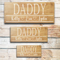 Daddy | Great Father's Day Gift! | Personalized Dad Gift Ideas | Kids Name Sign | Father's Day Sign | Custom Wood Sign | Rustic Wood Sign