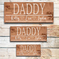 Daddy | Great Father's Day Gift! | Personalized Dad Gift Ideas | Kids Name Sign | Father's Day Sign | Custom Wood Sign | Rustic Wood Sign