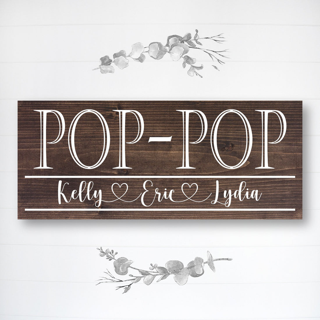 Pop-Pop | Grandpa Father's Day Gift | Personalized Father's Day Gift | Gift for Grandpa | Custom Wood Sign