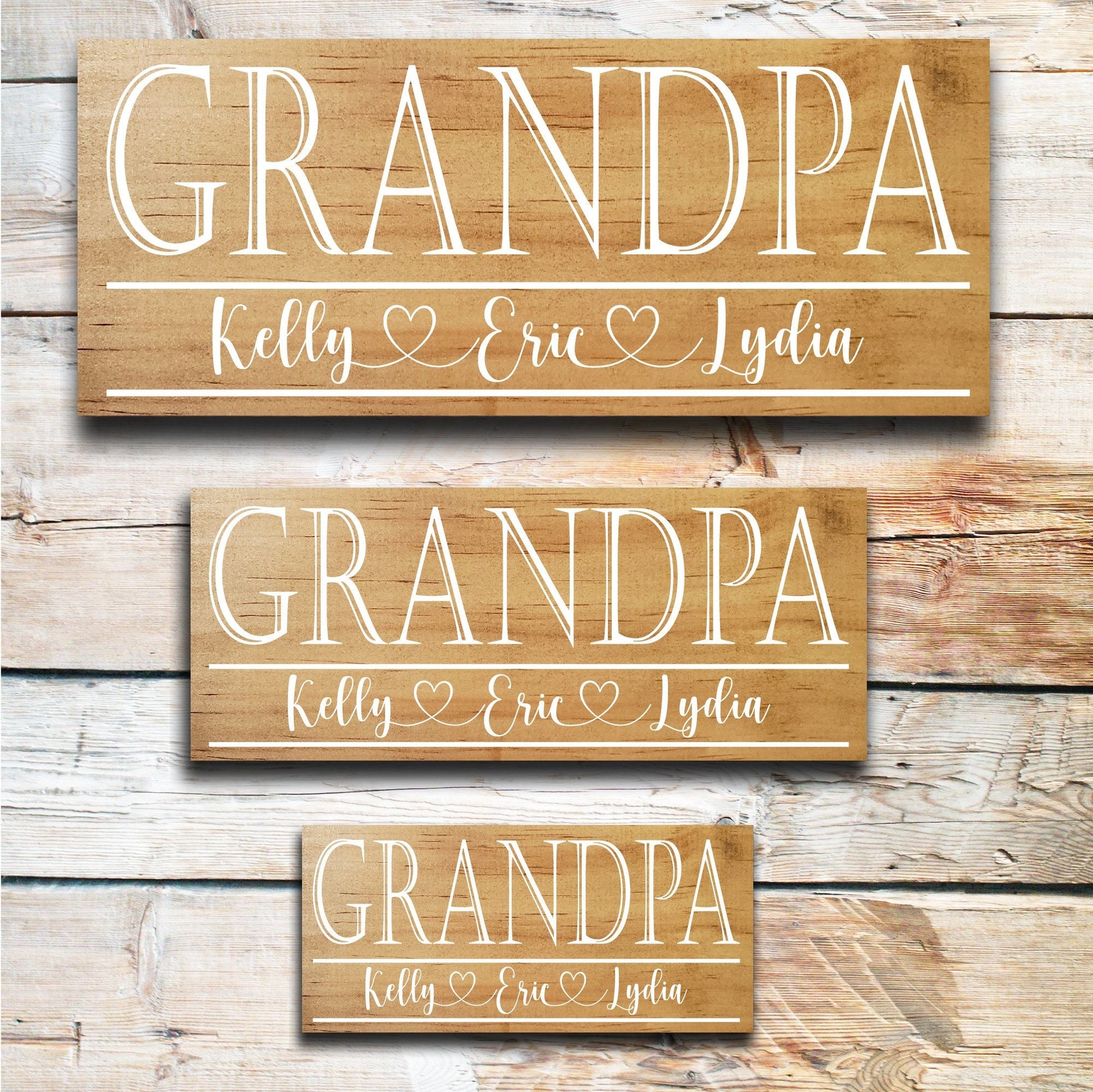 Grandpa Father's Day Gift | Personalized Father's Day Gift | Gift for Grandpa | Custom Wood Sign