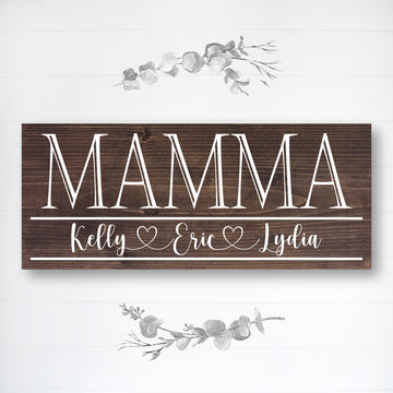 Mamma | Grandma Mother's Day Gift | Personalized Mother's Day Gift | Gift for Grandma | Custom Wood Sign