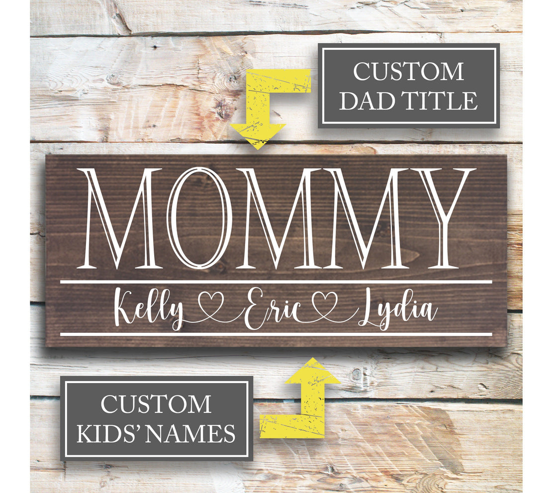 Mommy | Grandma Mother's Day Gift | Personalized Mother's Day Gift | Gift for Grandma | Custom Wood Sign