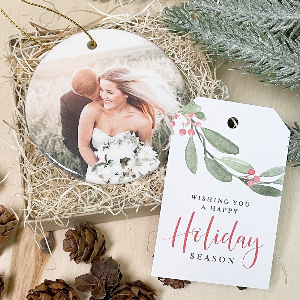 Custom Photo Christmas Ornaments | Personalized Portrait Family Photo Christmas Ornament | Design Your Own Photo Ornament | Gift Idea