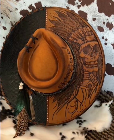 Retro Indian Skull Chief Hat