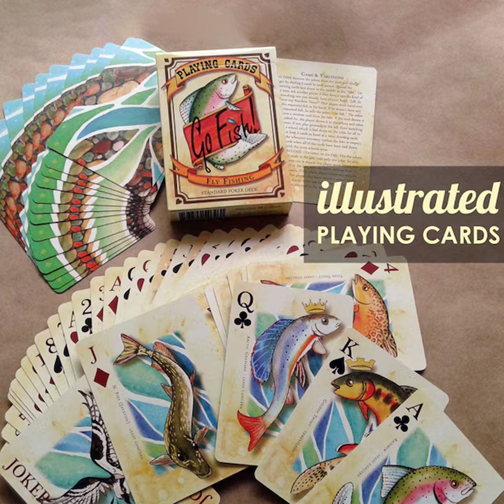 Fish Playing Cards Fly Fishing Poker Deck Illustrated Trout