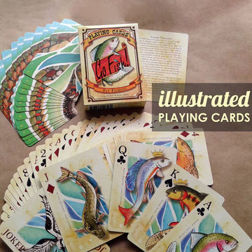 Fish Playing Cards Fly Fishing Poker Deck Illustrated Trout