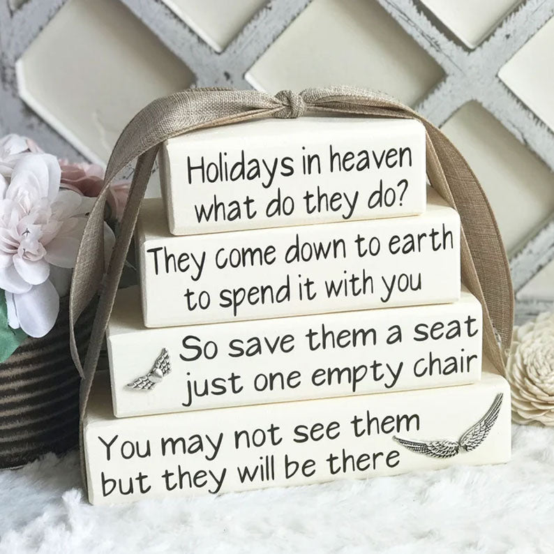 Memorial Holiday Block Set - A Tender Tribute to Loved Ones in Heaven
