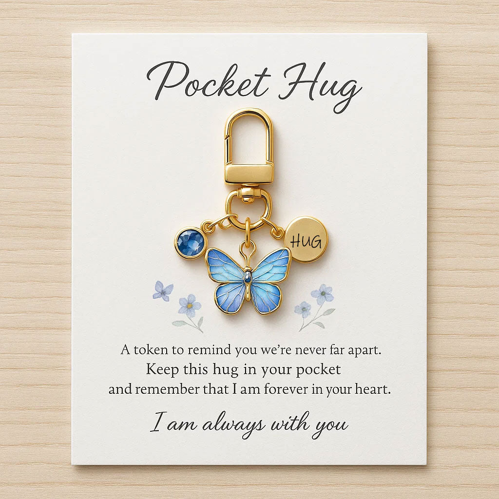 Butterfly Keychain Pocket Hug
