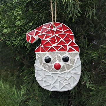Santa Christmas Ornament Mini Mosaic Kit