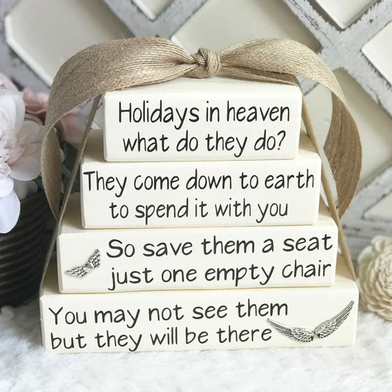 Memorial Holiday Block Set - A Tender Tribute to Loved Ones in Heaven