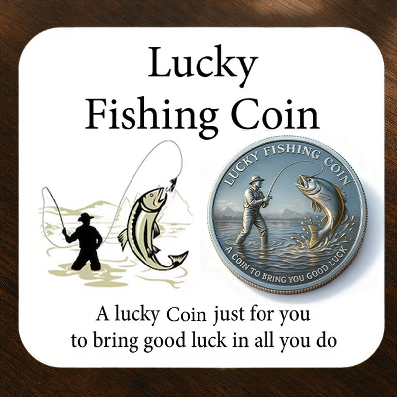Lucky Fishing Coin With Card