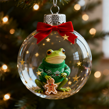 Frog Christmas Ornament Set