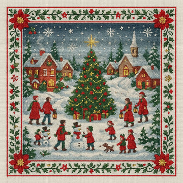 DIY Christmas Village Cross Stitch Kit