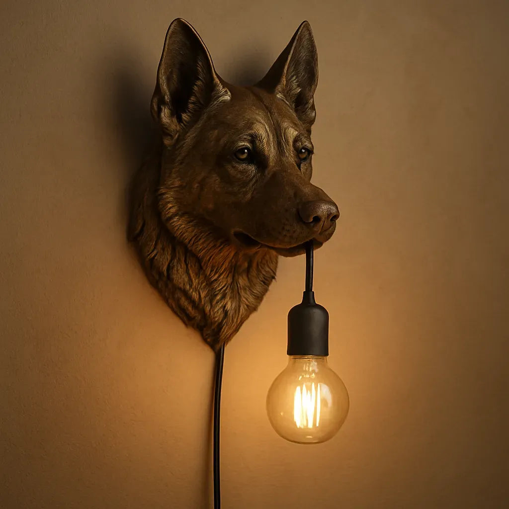 German Shepherd Wall Lamp