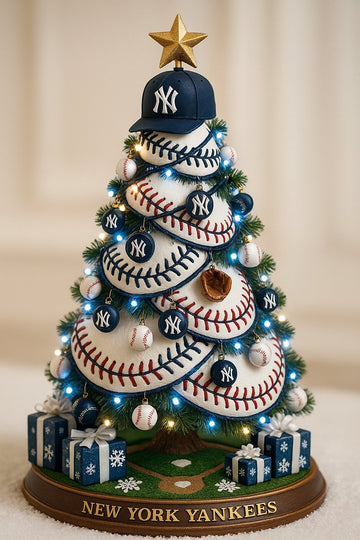 New York Yankees Christmas Tree – Championship Holiday Edition
