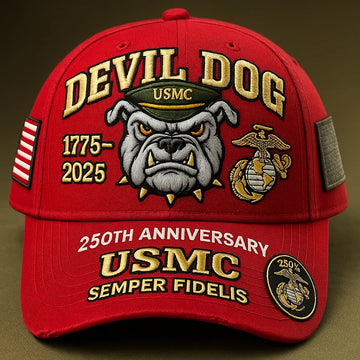 USMC 250th Anniversary Devil Dog Cap