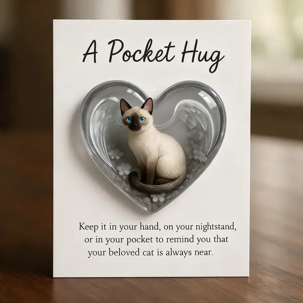 Pocket Hug Cat Card