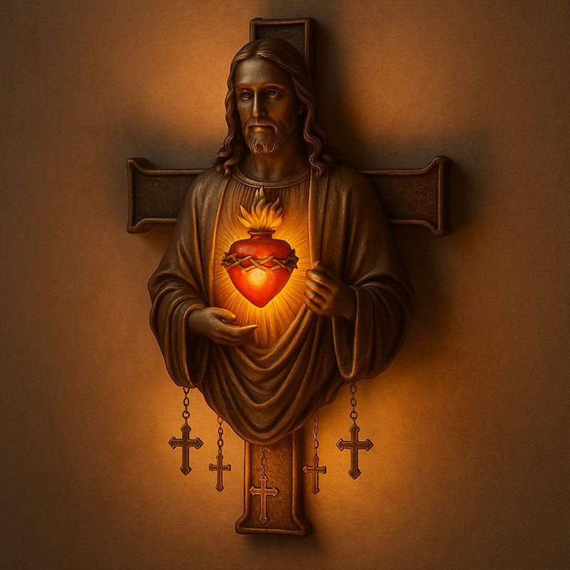 Stained Glass Jesus Lamp