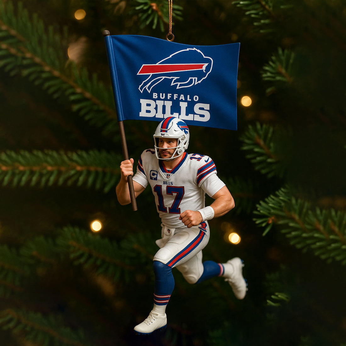 Buffalo Bills High-Five Holiday Ornament