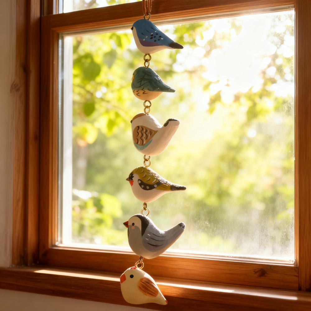 Handmade Wooden Bird Ornament