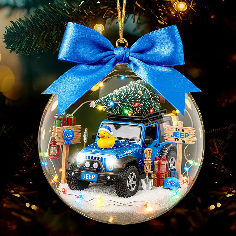 “It’s a Jeep Thing” Christmas Snow Globe Ornament