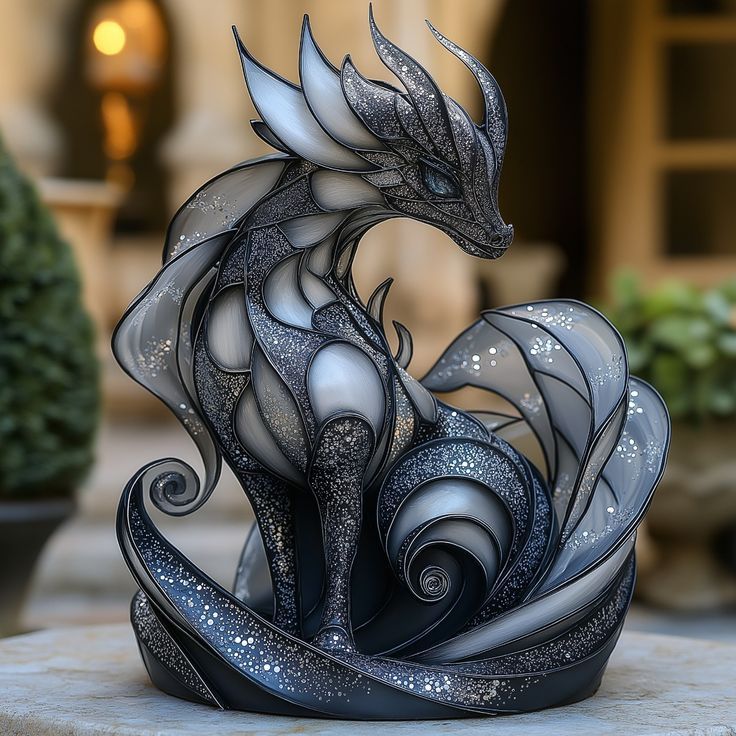 Galaxy Dragon Statue – Mystical Fantasy Home Decor