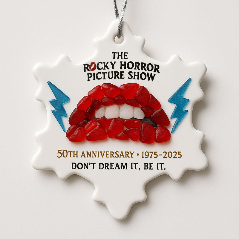 ROCKY HORROR PICTURE SHOW 50th Anniversary Sea Glass Ornament